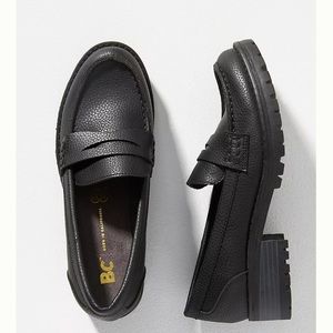 Black Vegan Leather Loafers